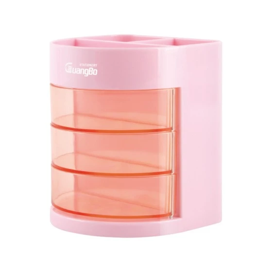 Desk Set Guangbo Pen Holder 3 Layers HWH06351 / Tempat Pensil Meja Dengan Laci / Desk Pen Organizer
